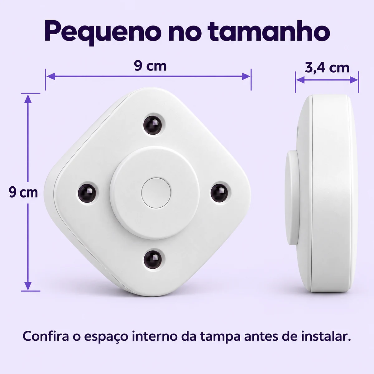 Medidas, capacidade ou compatibilidade de Higienizador UV para vaso sanitário com 5 pastilhas aromáticas
